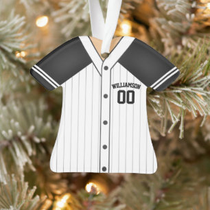 Adorno Chaqueta de béisbol negra y blanca