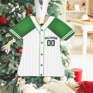 Adorno Chaqueta de béisbol verde y blanca