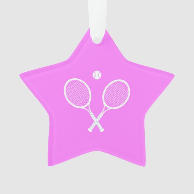 Adorno Chaquetas de tenis y estrella rosa de bola (Anverso)