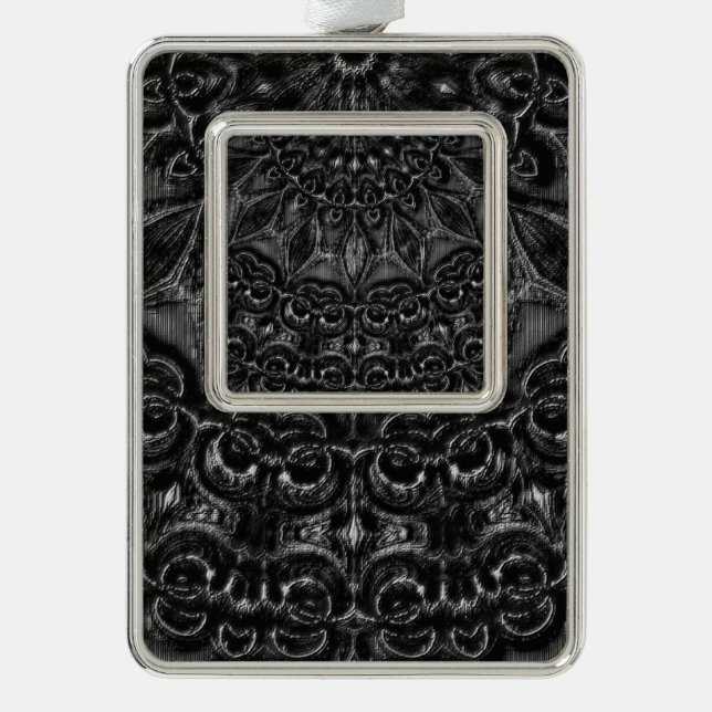 Adorno Charcoal Mandala  Christmas Ornament (Anverso)