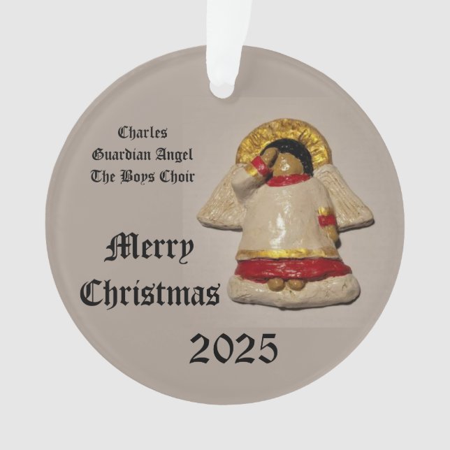 ADORNO CHARLES MERRY CHRISTMAS GUARDIAN ANGEL 2025 (Anverso)