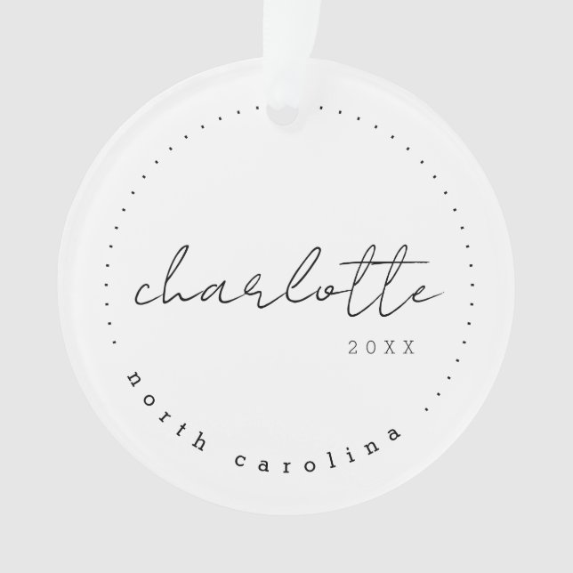 Adorno Charlotte North Carolina Travel USA Simple (Anverso)