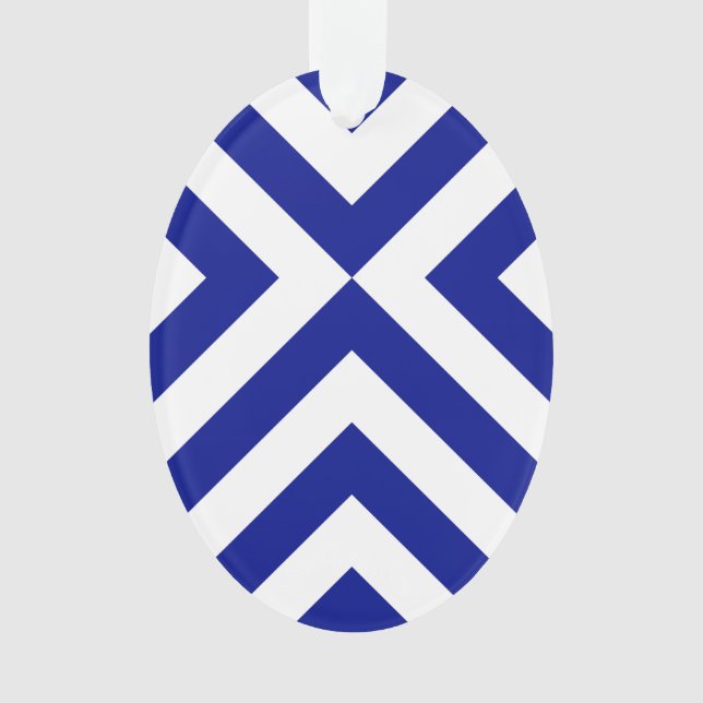 Adorno Chevrons azules y blancos (Anverso)