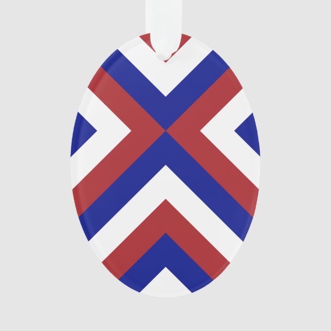 Adorno Chevrons rojo, blanco y azul (Anverso)