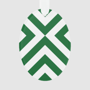 Adorno Chevrons verdes y blancos