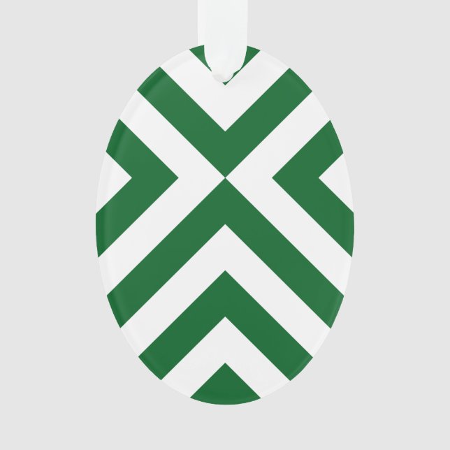 Adorno Chevrons verdes y blancos (Anverso)