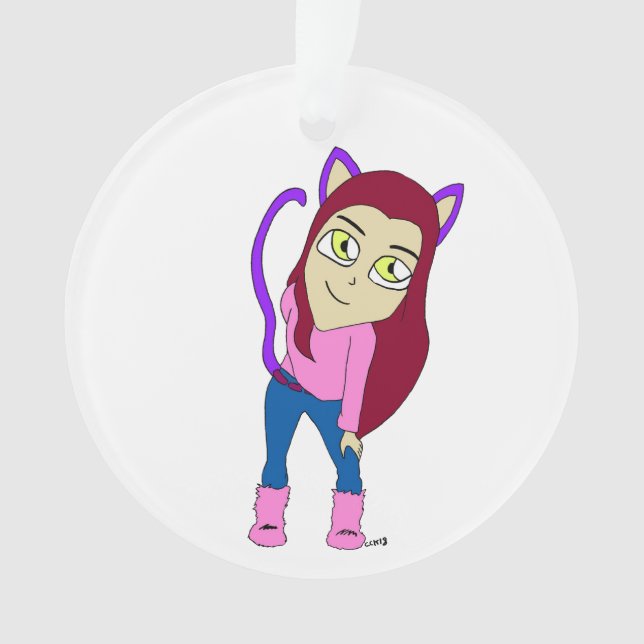 Adorno chibi catgirl (Anverso)