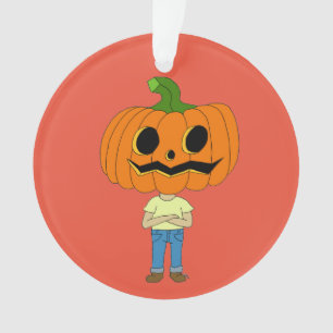 Adorno chibi de cabeza de calabaza