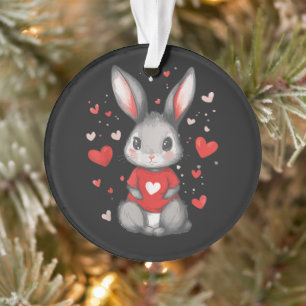 Adorno Chica Corazón Amante de Conejos