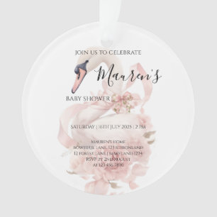 Adorno Chica de lazo rosa Baby Shower