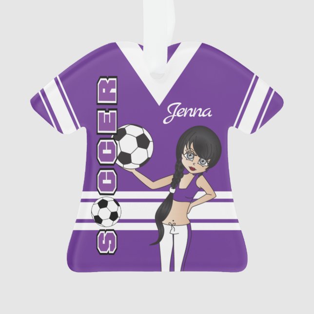 Adorno Chica juvenil de fútbol | Púrpura (Anverso)