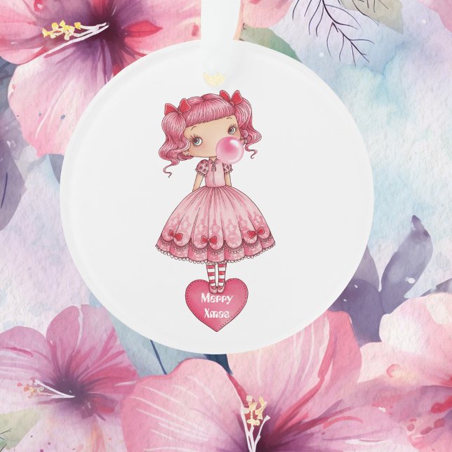 Adorno Chica resplandece burbuja rosa de la burbuja, cump (Subido por el creador)