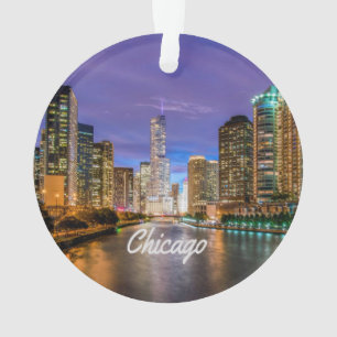 Adorno Chicago Illinois City De Noche