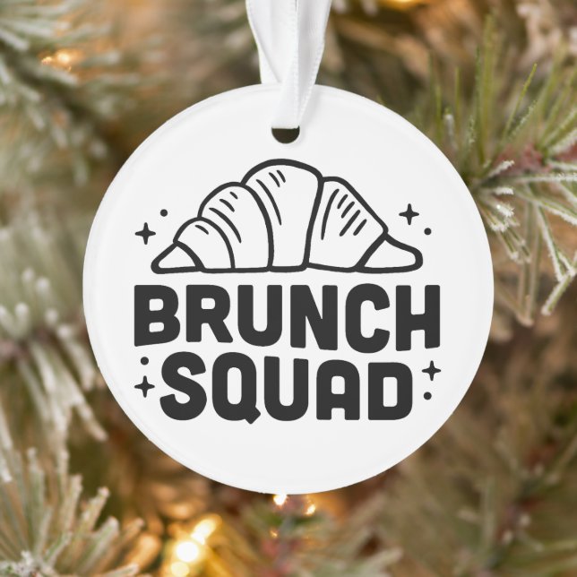 Adorno Chicas de brunch enamorados de los cruasanes (Árbol)