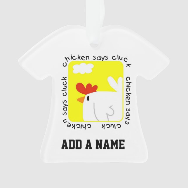 Adorno Chicken dice que Cluck (Anverso)