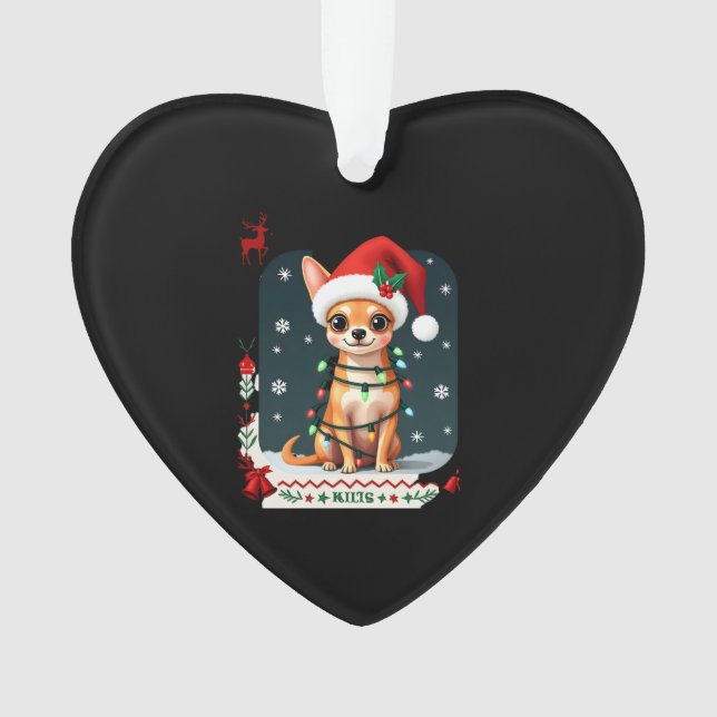 Adorno Chihuahua Christmas Santa Ugly Sweater Dog Lover X (Anverso)