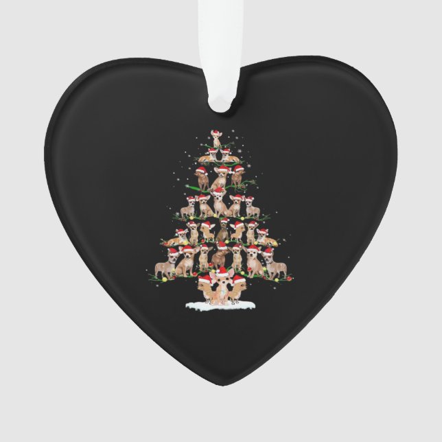 Adorno Chihuahua Christmas Tree Funny Tee Xmas Chihuahua  (Anverso)