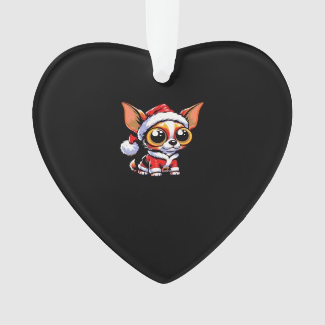 Adorno Chihuahua Dog Santa Classic T-Shirt (Anverso)