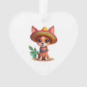 Adorno Chihuahua México Cinco de Mayo Perro Divertido