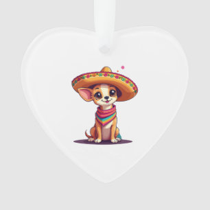 Adorno Chihuahua México Cinco de Mayo Perro Divertido