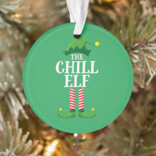 Adorno Chill Elf Matching Family Group Christmas Party