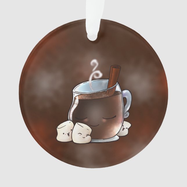 Adorno Chocolate caliente y melcochas de Kawaii (Anverso)