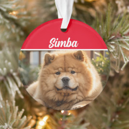 Adorno Chow Chow Dog con Navidades de foto y nombre