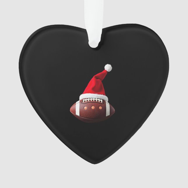 Adorno Christmas American Football Ball Santa Hat (3) (Anverso)
