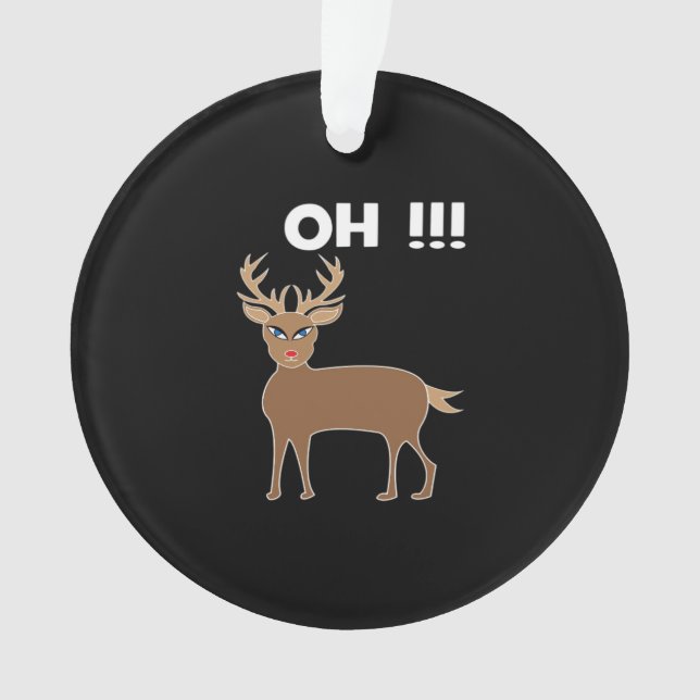 Adorno Christmas Deer Season Cute Festive Retro Style (Anverso)