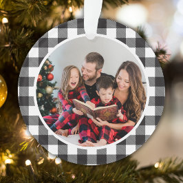 Adorno Christmas Family Photo Black and White Bufalo