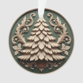 Adorno Christmas Ornament 2025 – Wood Carved Style