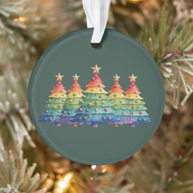 Adorno Christmas Pride Rainbow LGBTQ Equal Rights Gay  (Árbol)