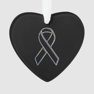 Adorno Chrome Black on Black Ribbon Awareness