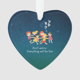 Adorno Cielo nocturno y niños felices