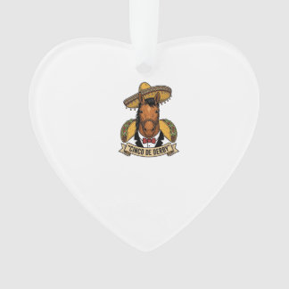 Adorno Cinco de Derby Caballo Taco Sombrero Diseño Vintag