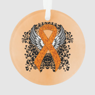 Adorno Cinta de sensibilización del naranja con alas