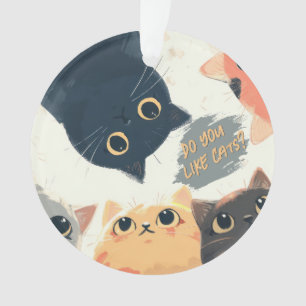 Adorno Círculo de Gatos Adorables – Ilustración de Gatos