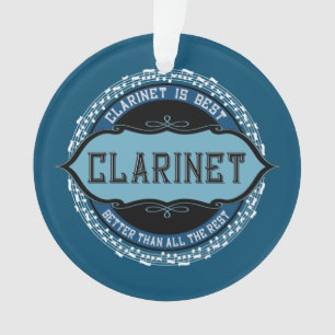 Adorno Círculo de notas de música de Clarinet