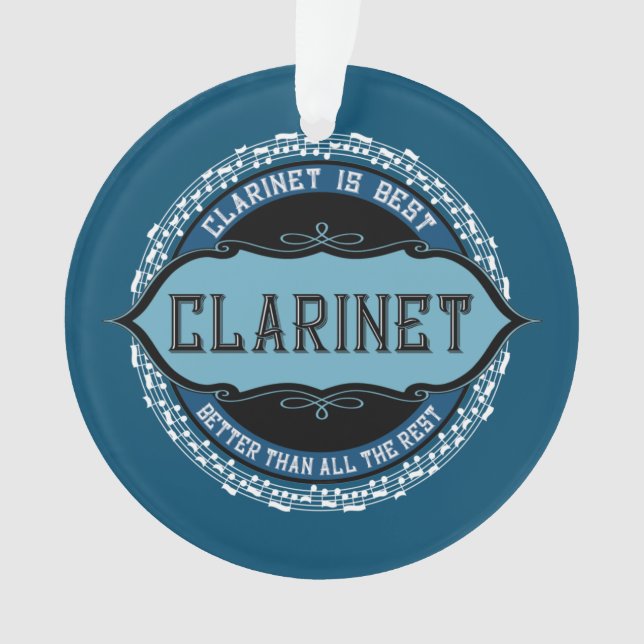 Adorno Círculo de notas de música de Clarinet (Anverso)