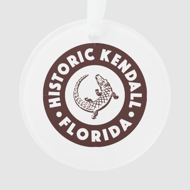 Adorno Círculo Kendall Florida - Marrón (Anverso)