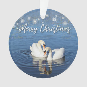 Adorno Cisnes de Navidad Amor
