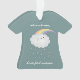 Adorno Cita Inspiradora sobre la lluvia arcoiris suave