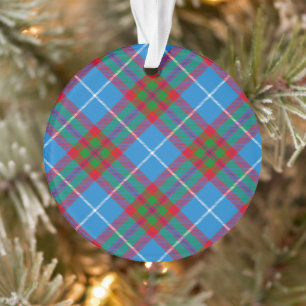 Adorno Ciudad de Edimburgo Tartan Plaid Blue Red Purple