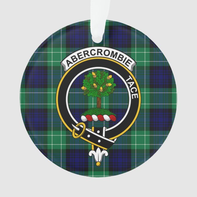 Adorno Clan Abercrombie Tartán y Escudo (Anverso)