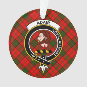 Adorno Clan Adair Tartán y Escudo