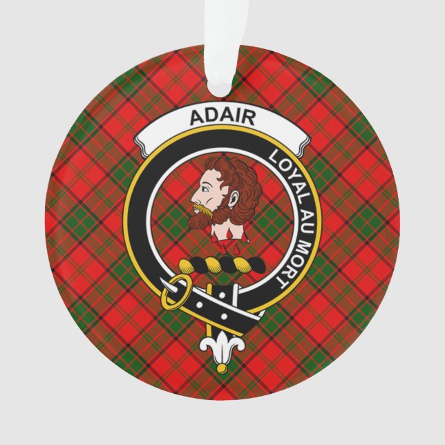 Adorno Clan Adair Tartán y Escudo (Anverso)