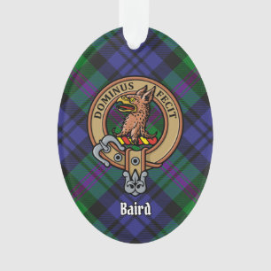 Adorno Clan Baird Escudo sobre Tartán