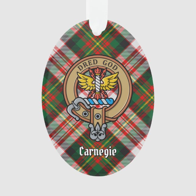 Adorno Clan Carnegie Escudo por Vestir Tartán (Anverso)