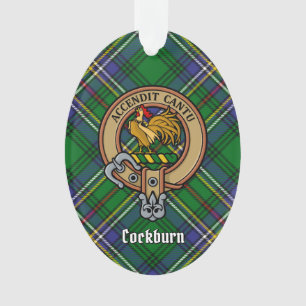 Adorno Clan Cockburn Escudo sobre Tartán