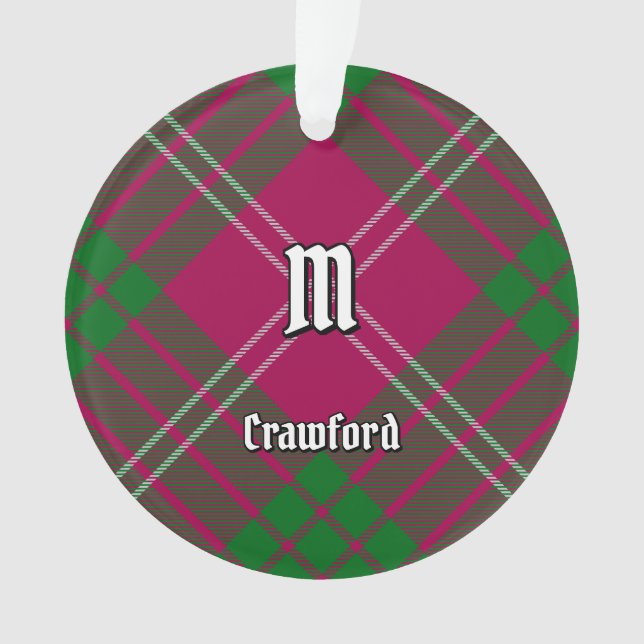 Adorno Clan Crawford Tartan Ornament (Anverso)